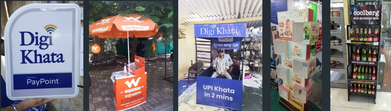 Retail product displays and point-of-sale branding