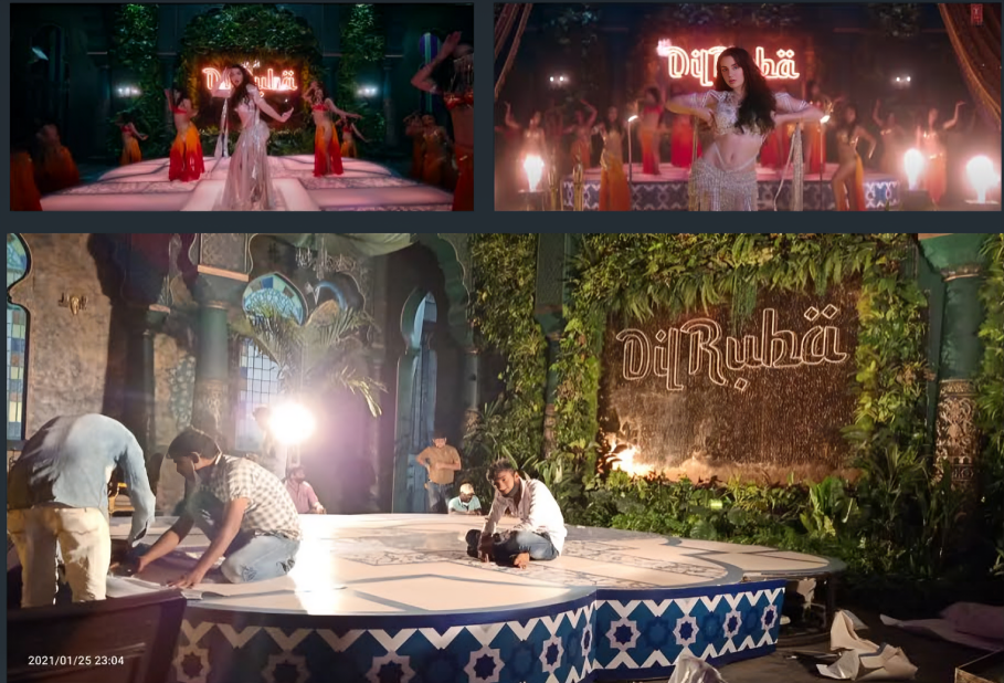 Stage and set graphics for Kusu Kusu from Satyameva Jayate 2