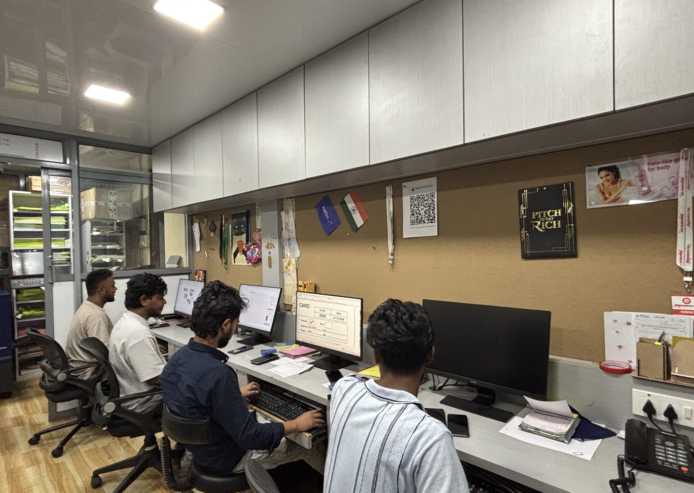 Design team workstations in our Mumbai office